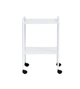 Mesa Auxiliar em Pintura Epóxi 40x40x80cm com Rodizio - S-0840-B